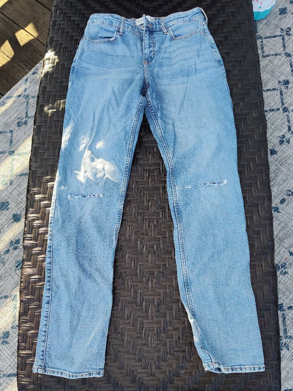 Abercrombie girls 15/16 long high rise straight jeans